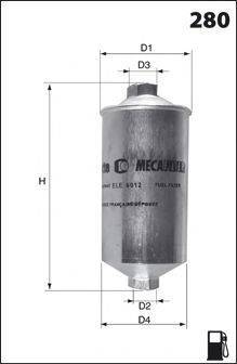 MECAFILTER ELE6031 Паливний фільтр