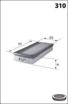 MECAFILTER ELP9376 Повітряний фільтр