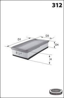 MECAFILTER ELP9108 Повітряний фільтр