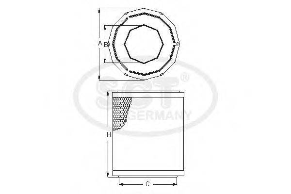 SCT GERMANY SB3147 Повітряний фільтр