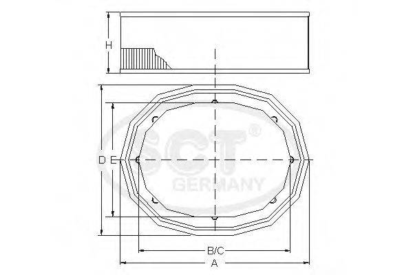 SCT GERMANY SB920 Повітряний фільтр