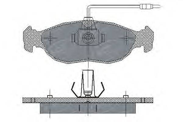 SCT GERMANY SP214PR Комплект гальмівних колодок, дискове гальмо