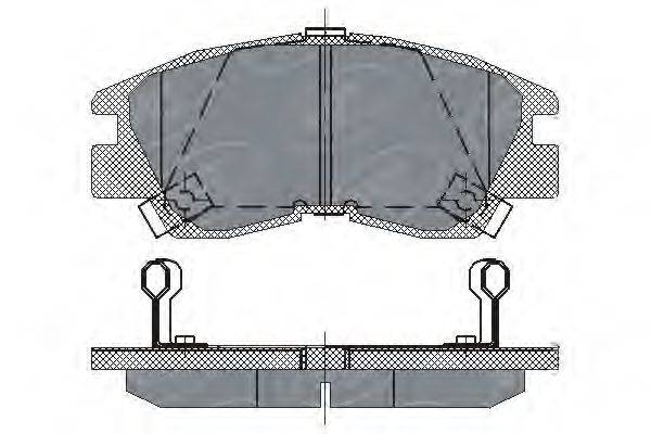 SCT GERMANY SP222PR Комплект гальмівних колодок, дискове гальмо