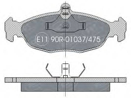 SCT GERMANY SP252PR Комплект гальмівних колодок, дискове гальмо