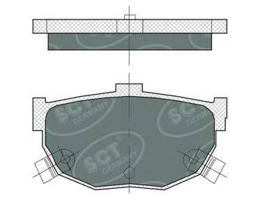 SCT GERMANY SP386PR Комплект гальмівних колодок, дискове гальмо