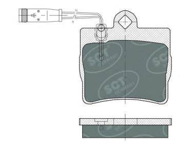 SCT GERMANY SP389PR Комплект гальмівних колодок, дискове гальмо