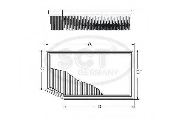 SCT GERMANY SB2283 Повітряний фільтр