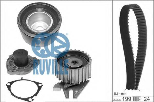 RUVILLE 56036781 Водяний насос + комплект зубчастого ременя
