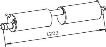 DINEX 32334 Середній глушник вихлопних газів