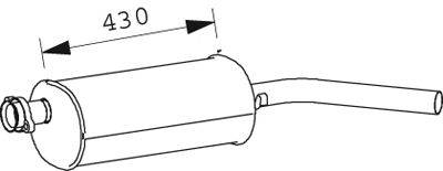 DINEX 66372 Глушник вихлопних газів кінцевий