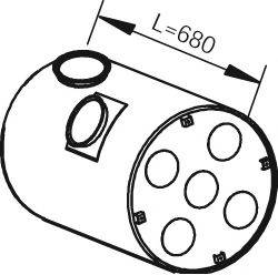 DINEX 80404 Середній глушник вихлопних газів