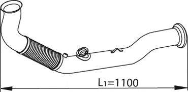 DINEX 82229 Труба вихлопного газу