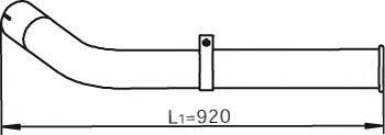 DINEX 54701 Труба вихлопного газу