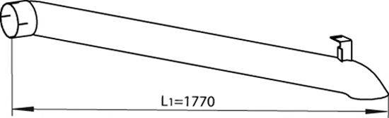 DINEX 54669 Труба вихлопного газу