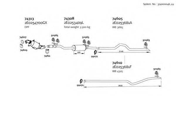 DINEX 37400004602 Система випуску ОГ