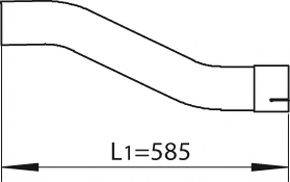 DINEX 80164 Труба вихлопного газу