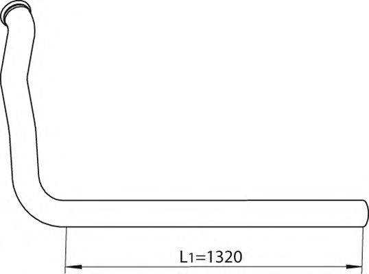 DINEX 81210 Труба вихлопного газу