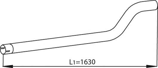 DINEX 52601 Труба вихлопного газу