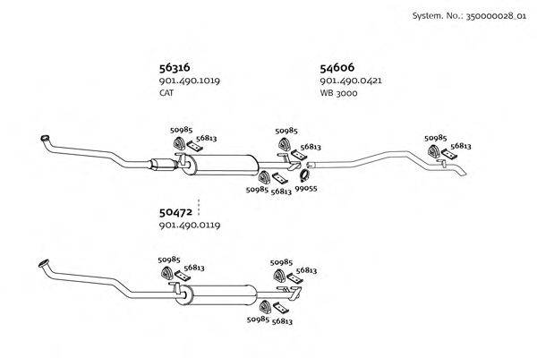 DINEX 35000002801 Система випуску ОГ