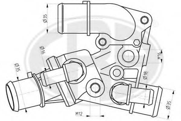 ERA 350097 Термостат, охолоджуюча рідина