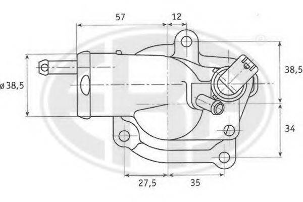 ERA 350187 Термостат, охолоджуюча рідина