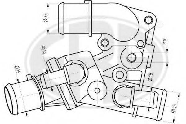 ERA 350250 Термостат, охолоджуюча рідина