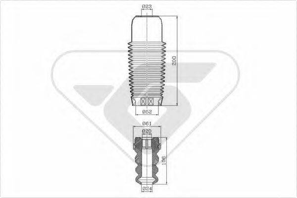 HUTCHINSON KP029 Пилозахисний комплект, амортизатор