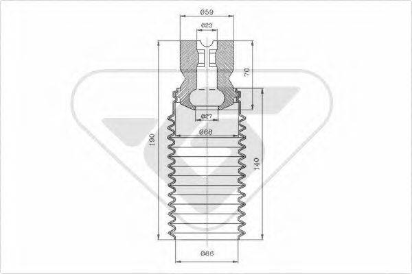 HUTCHINSON KP053 Пилозахисний комплект, амортизатор