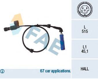 FAE 78014 Датчик, частота обертання колеса