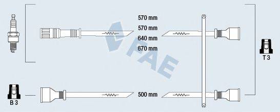 FAE 83010 Комплект дротів запалювання