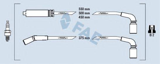 FAE 83562 Комплект дротів запалювання