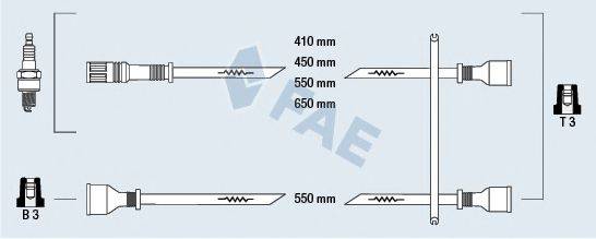 FAE 83910 Комплект дротів запалювання