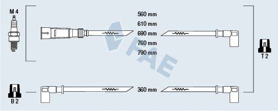 FAE 83950 Комплект дротів запалювання