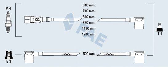 FAE 85040 Комплект дротів запалювання