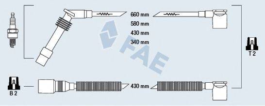 FAE 85105 Комплект дротів запалювання