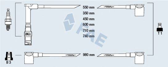 FAE 85500 Комплект дротів запалювання