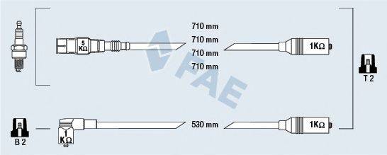 FAE 85870 Комплект дротів запалювання