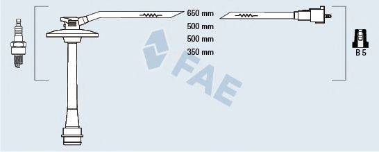 FAE 83587 Комплект дротів запалювання