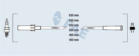 FAE 83986 Комплект дротів запалювання