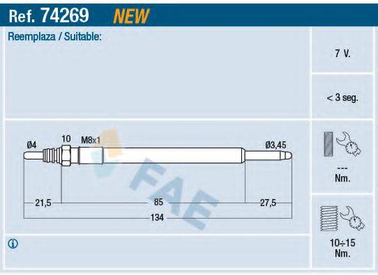 FAE 74269 Свічка розжарювання