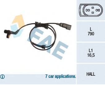 FAE 78160 Датчик, частота обертання колеса