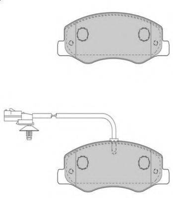 NECTO FD7510V Комплект гальмівних колодок, дискове гальмо