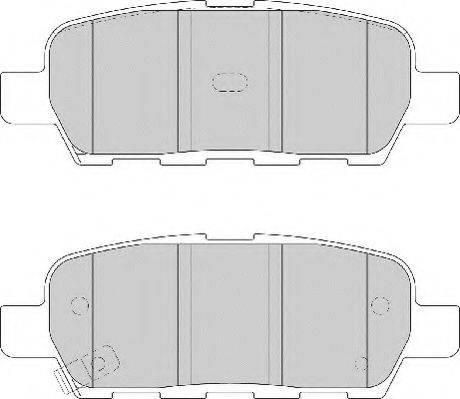 NECTO FD7139A Комплект гальмівних колодок, дискове гальмо