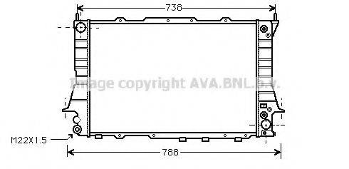 AVA QUALITY COOLING AI2101 Радіатор, охолодження двигуна