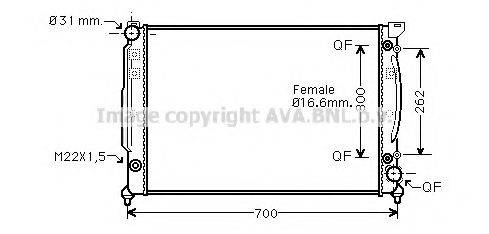 AVA QUALITY COOLING AI2111 Радіатор, охолодження двигуна