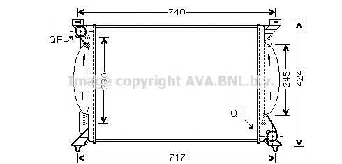 AVA QUALITY COOLING AI2203 Радіатор, охолодження двигуна