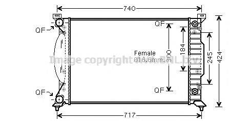 AVA QUALITY COOLING AI2241 Радіатор, охолодження двигуна