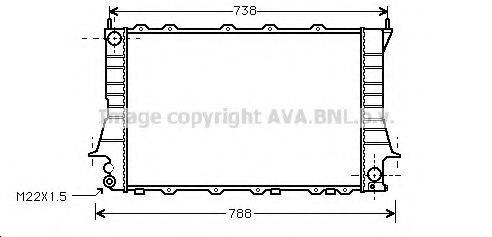 AVA QUALITY COOLING AIA2083 Радіатор, охолодження двигуна