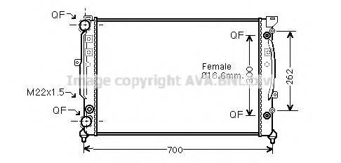 AVA QUALITY COOLING AIA2122 Радіатор, охолодження двигуна