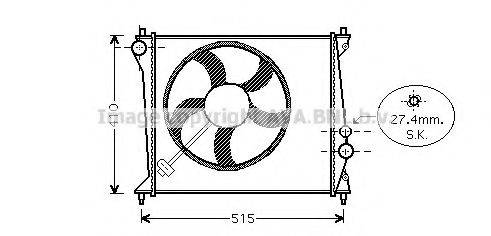 AVA QUALITY COOLING AIA2213 Радіатор, охолодження двигуна